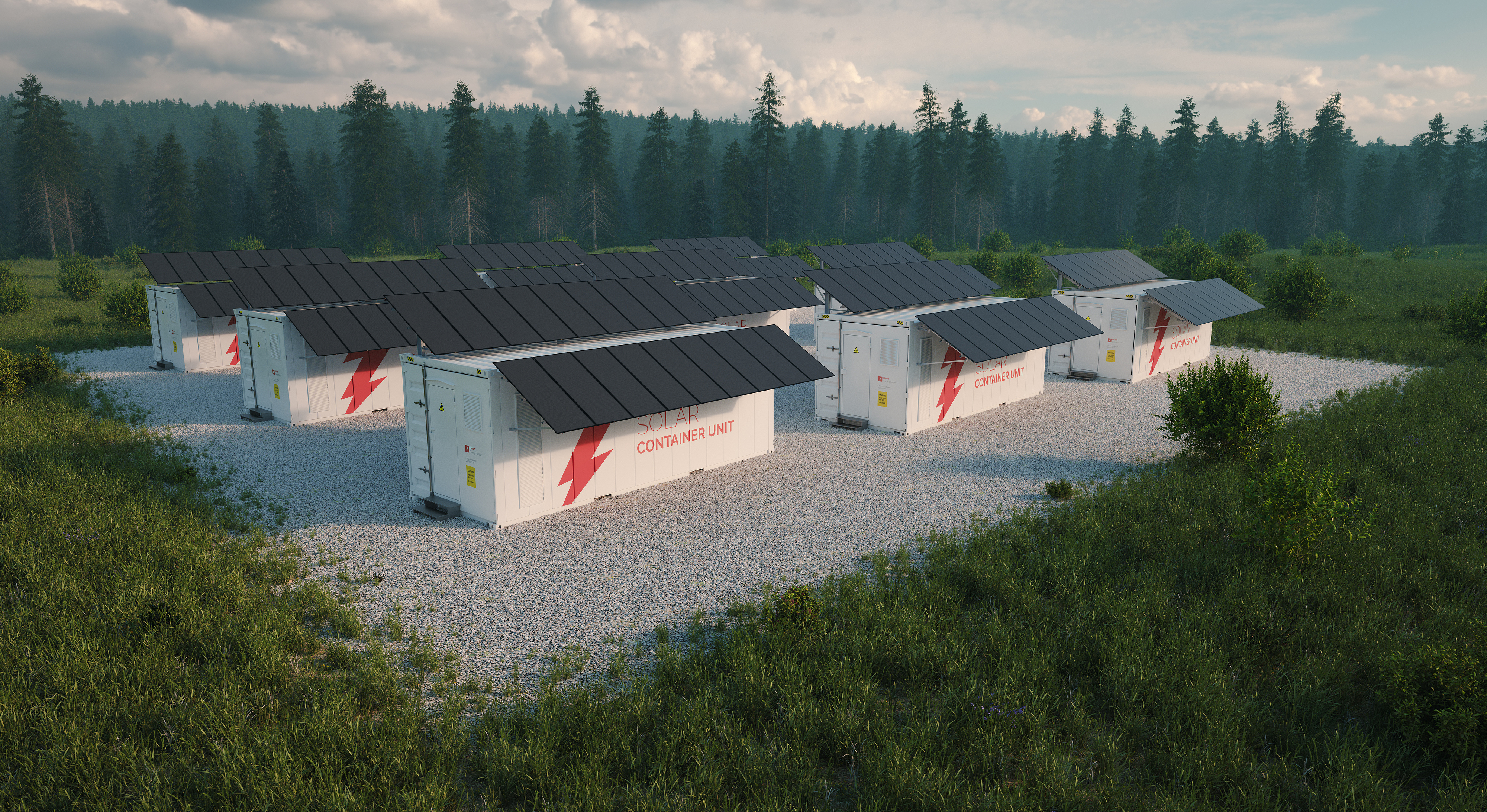 Solar container unit