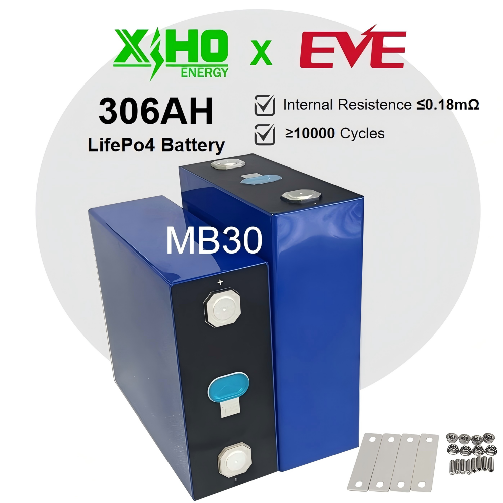 Lithium Battery Supplier Xiho 8000 Cycle EVE 3.2V 306AH Lifepo4 Battery For Solar Energy 