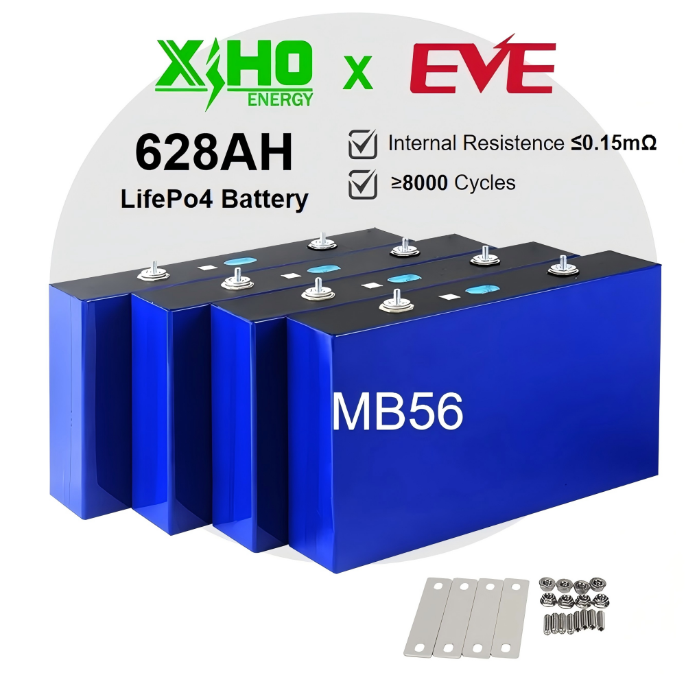 EVE 3.2V 628Ah MB56 High Capacity LiFePO4 Prismatic Cells From Lithium Battery Manufacturing For Energy Storage
