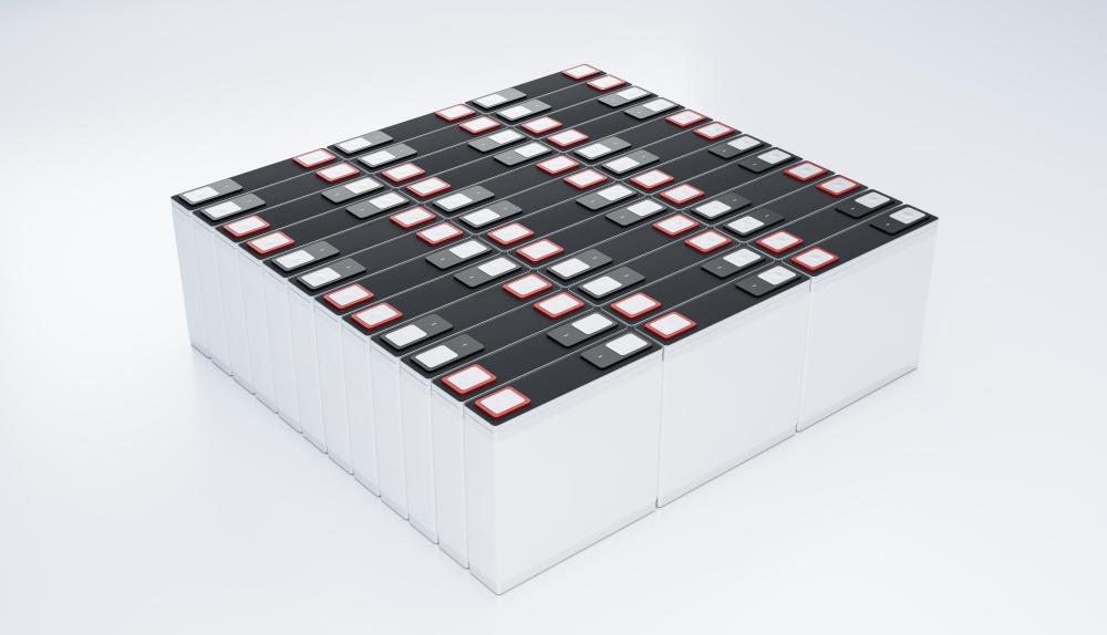 Rechargeable battery stacking is used for energy storage in electric vehicles