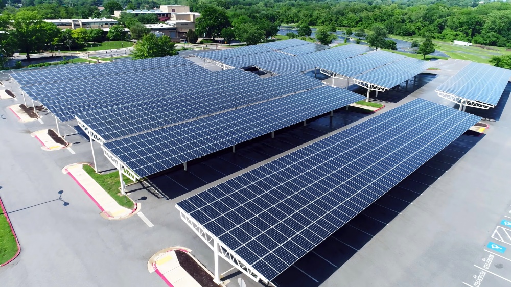 Outdoor solar panels