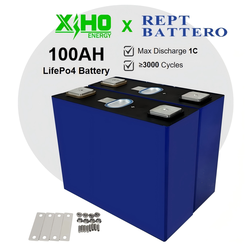 Rept 3.2V 100Ah 3000 Cycles Grade A Lifepo4 Prismatic Cells From Solar Energy Lithium-ion Battery Manufacturers