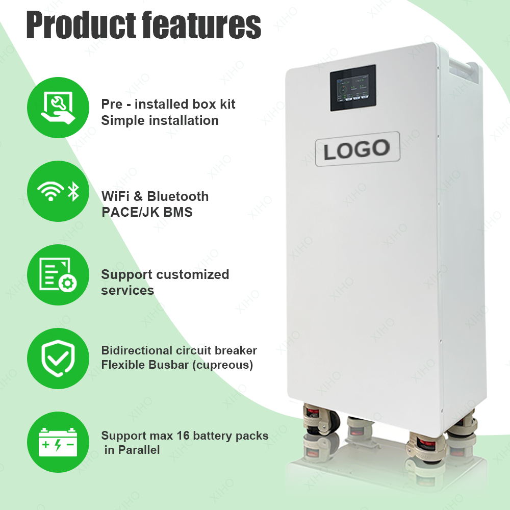 XIHO 51.2V 314Ah Vertical DIY LifePo4 Battery BOX 