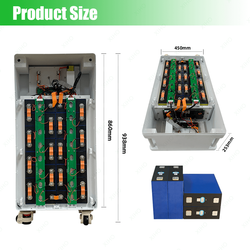 XIHO 51.2V 314Ah Vertical DIY LifePo4 Battery BOX 