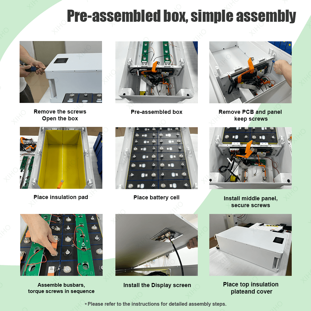 XIHO 51.2V 314Ah Vertical DIY LifePo4 Battery BOX 