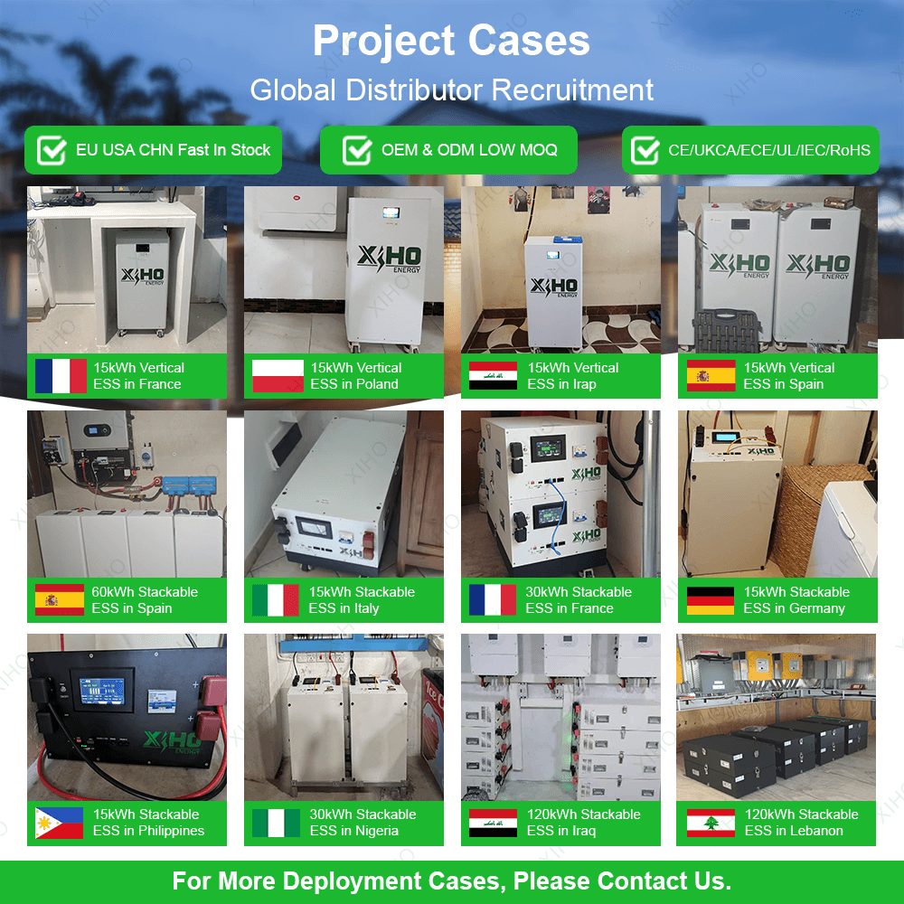 XIHO 51.2V 314Ah Vertical DIY LifePo4 Battery BOX Project Case