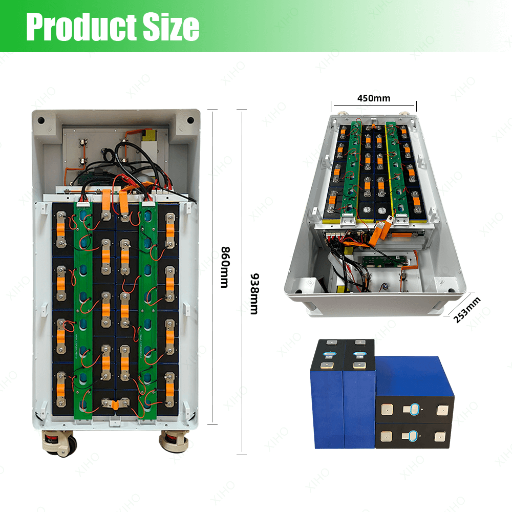 XIHO 51.2V 314Ah Vertical DIY LifePo4 Battery BOX 