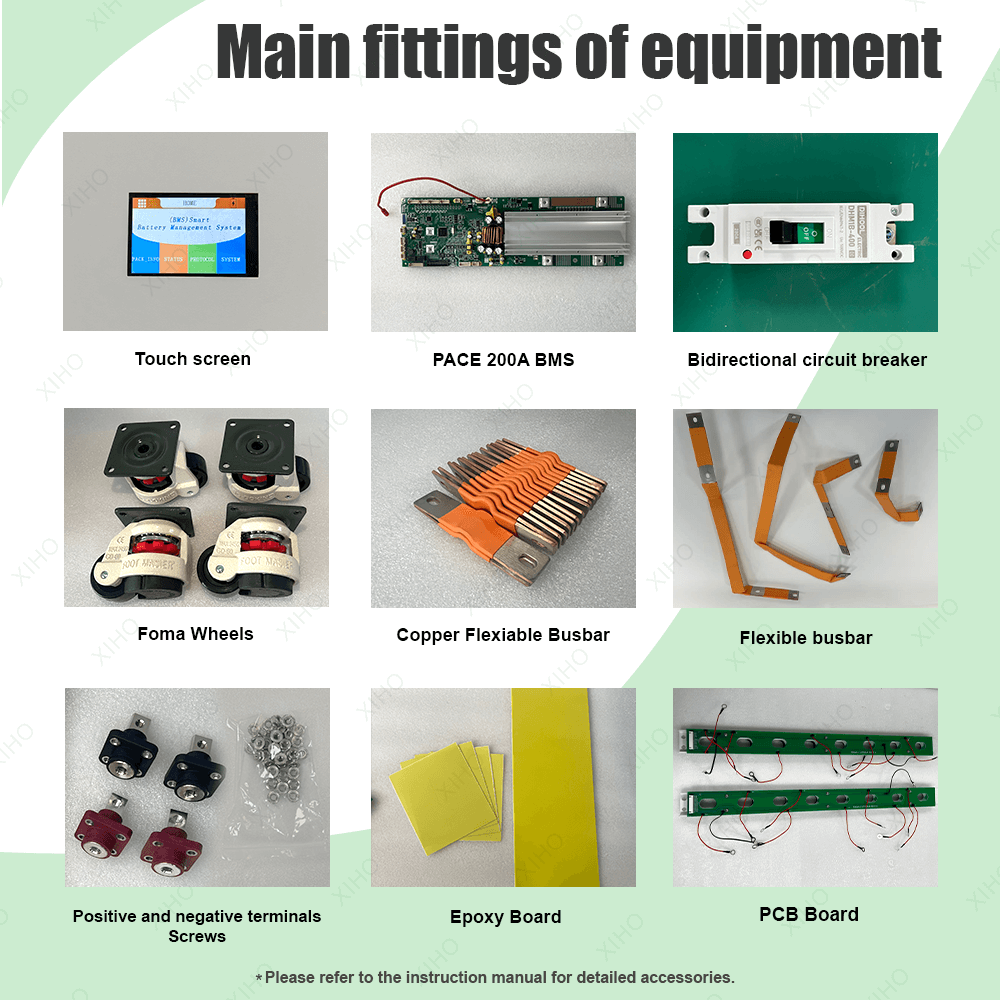 XIHO 51.2V 314Ah Vertical DIY LifePo4 Battery BOX 