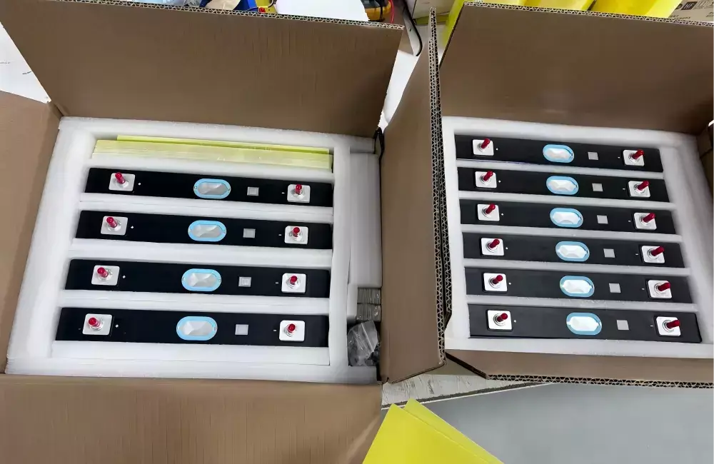 EVE 105AH batteries well protected in carton boxes