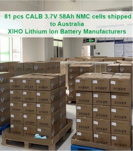 81 pcs CALB 3.7V 58Ah NMC cells shipped to Australia