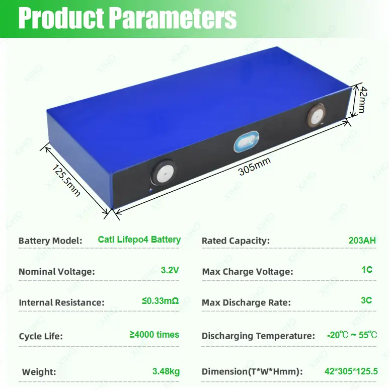 Catl 3.2V 203Ah 尺寸