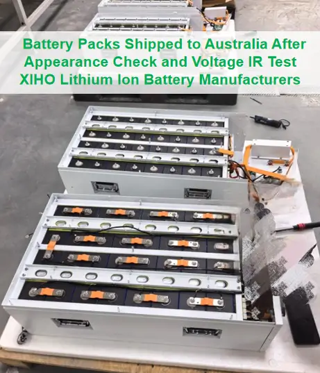 Battery Packs Shipped to Australia After Appearance Check and Voltage IR Test