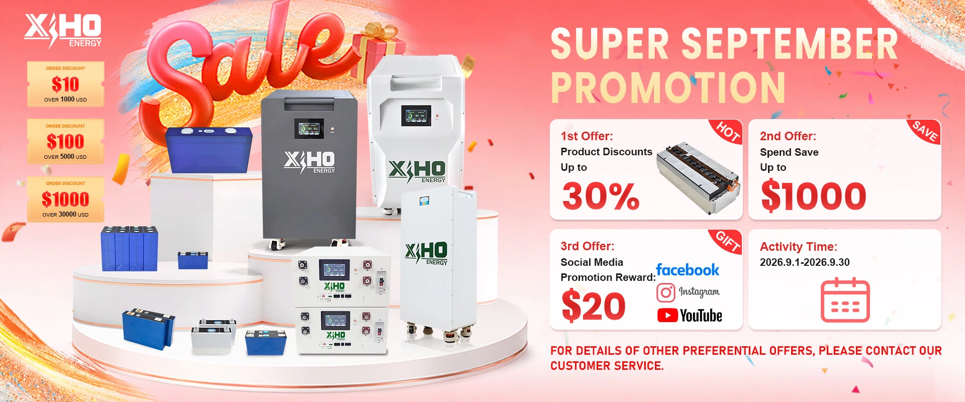 XIHO Power September Sourcing Festival Campaign Banner
