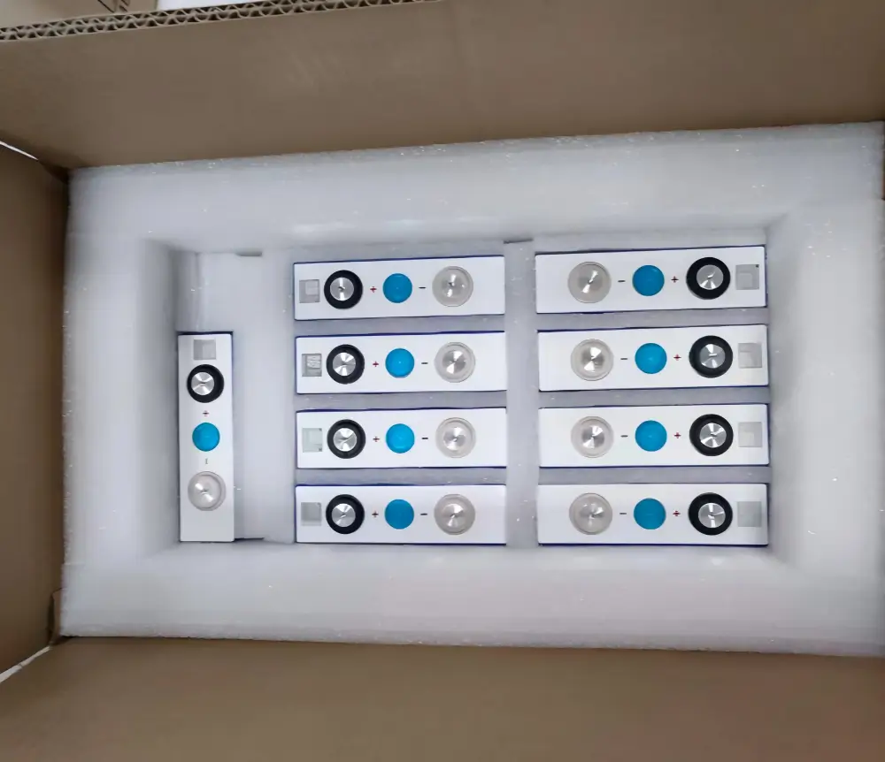 palletized EVE Lifepo4 cells strapped for Italy export