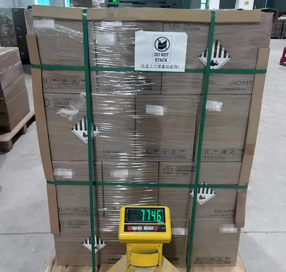 EVE 105Ah cells individually padded in carton