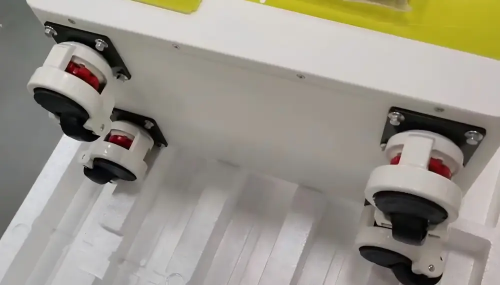 worker checking 16kWh battery pack terminals and harness