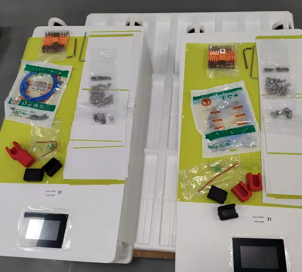 qualified battery packs moving to packaging line