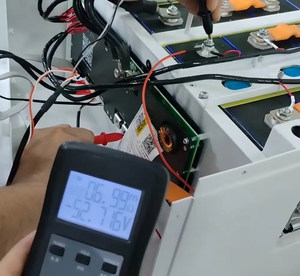 3. 15kWh battery pack voltage test before dispatch