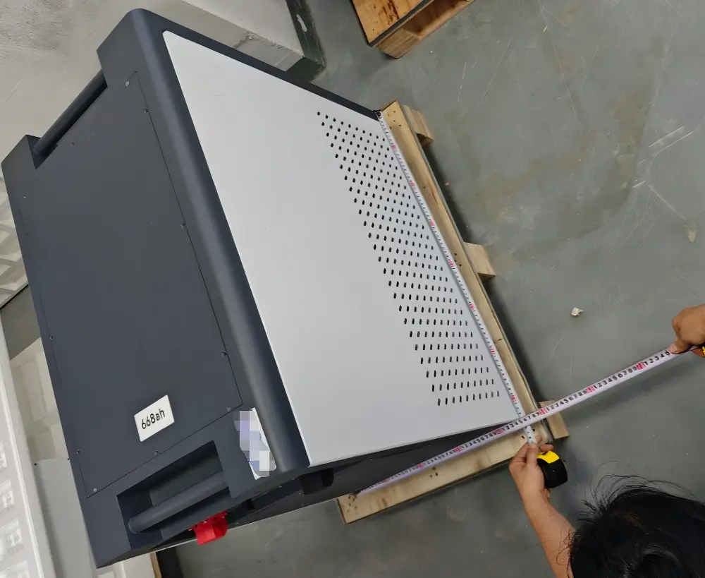 51.2V 34kWh battery pack dimension measurement before shipping