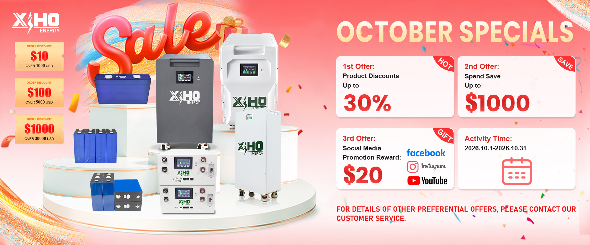 XIHO Power September Sourcing Festival Campaign Banner