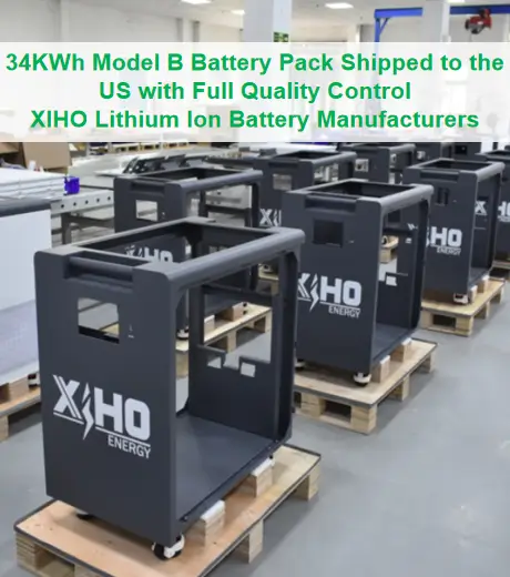 34KWh Model B Battery Pack Shipped to the US with Full Quality Control